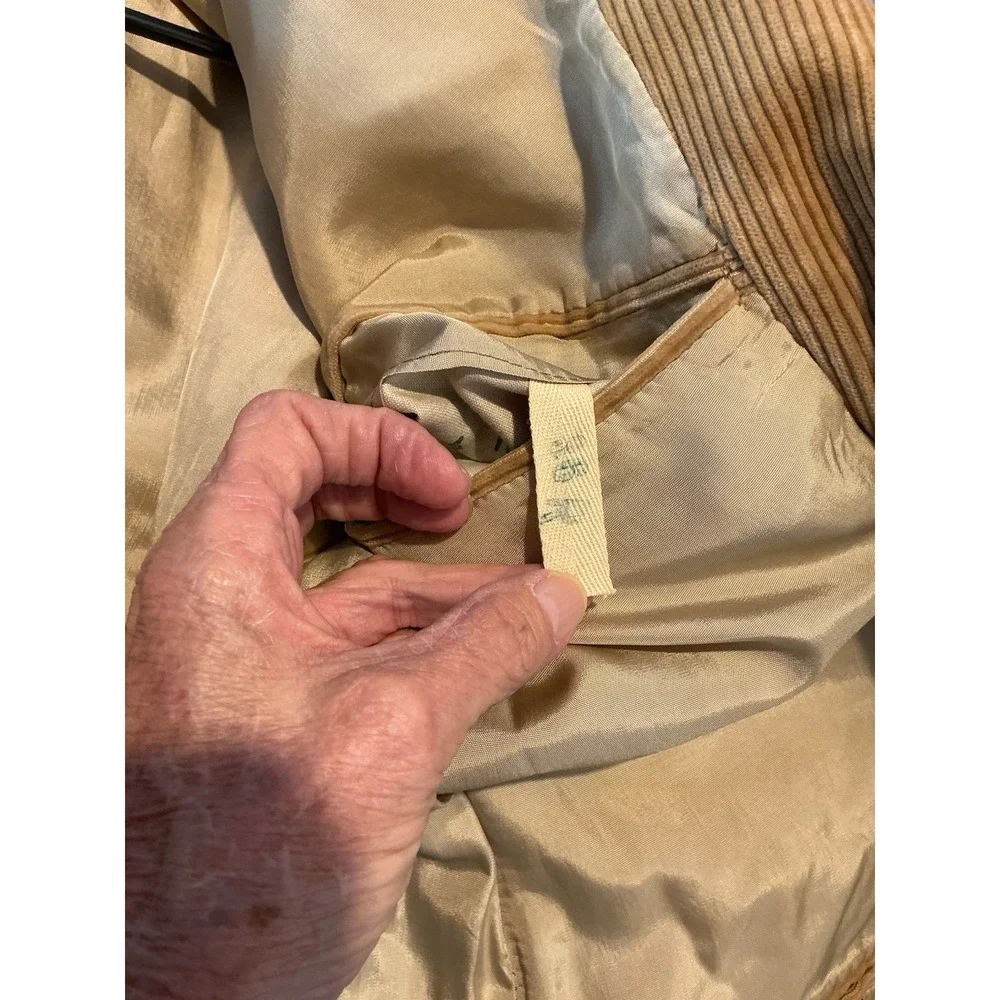 Balmoral Weatherproofs Tan Corduroy Sport Coat Blazer VINTAGE 36R